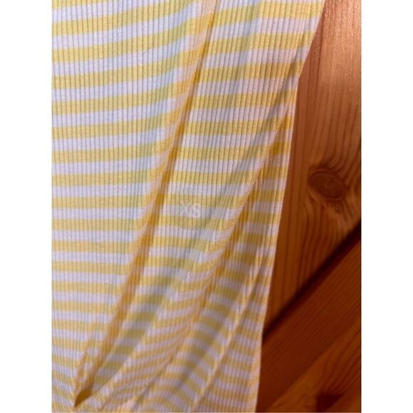Me to we essentials PacSun short sleeve top yellow white striped size XS Nwt (39 - Picture 2 of 5